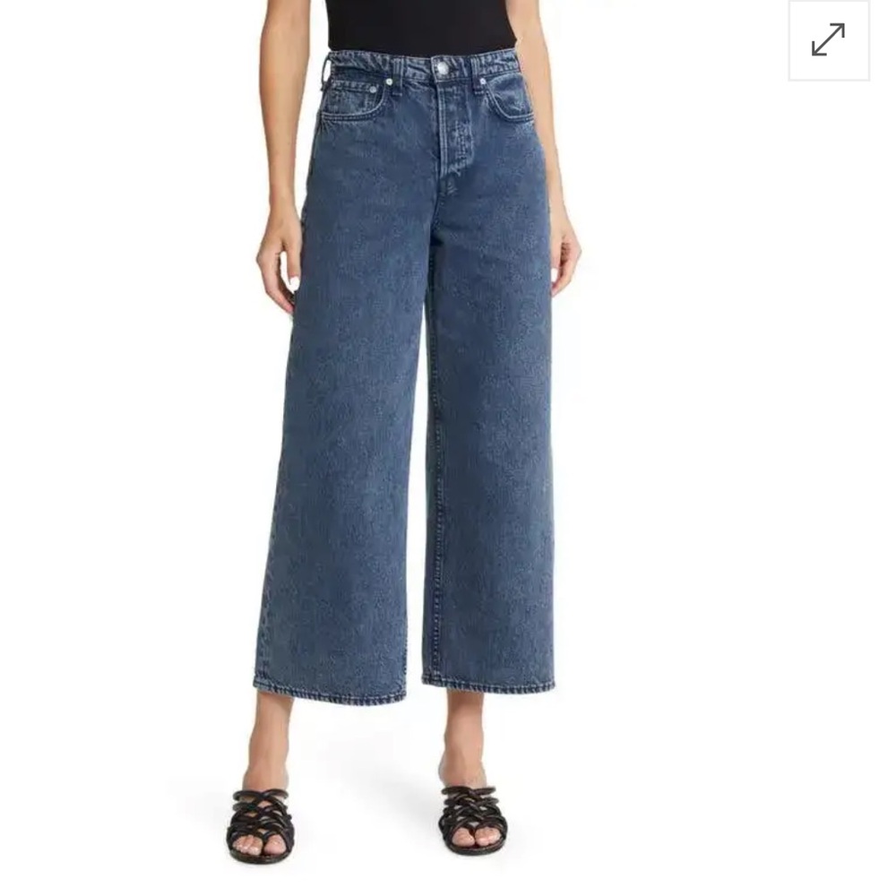 Rag & Bone Maya High Waist Ankle Wide Leg Jeans